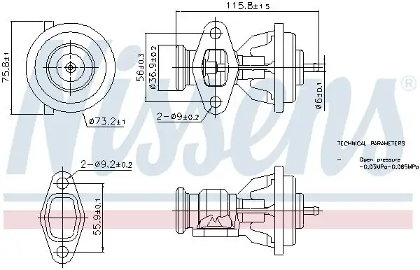 NISSENS 98439 EGR Valfi