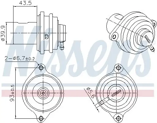 NISSENS 98472 EGR Valfi A6391400560