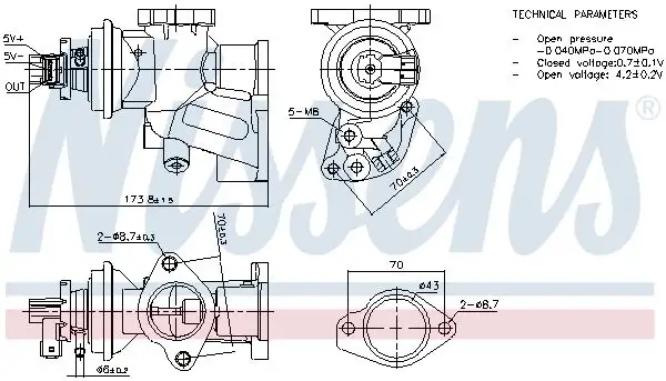 NISSENS 98475 EGR Valfi 8973539730