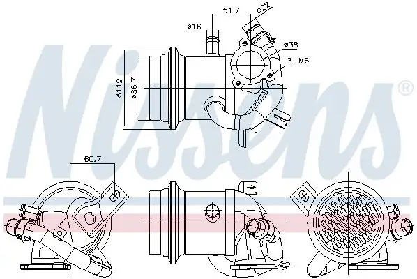NISSENS 989424 EGR Soğutucusu 04B131512D