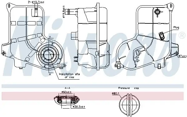 NISSENS 996363 Yedek Su Deposu 8E0121403E
