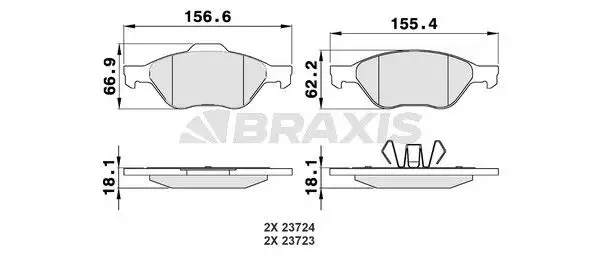 BRAXIS AA0010 Ön Fren Balatası