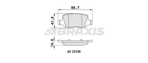 BRAXIS AA0047 Arka Fren Balatası