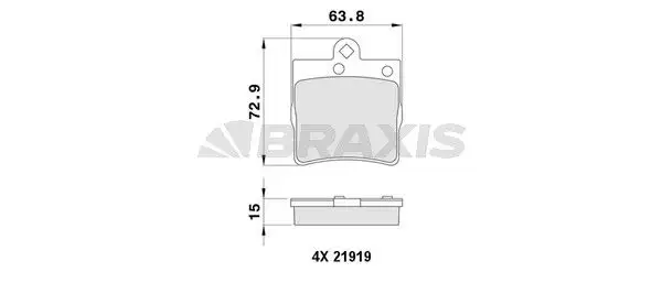 BRAXIS AA0053 Arka Fren Balatası