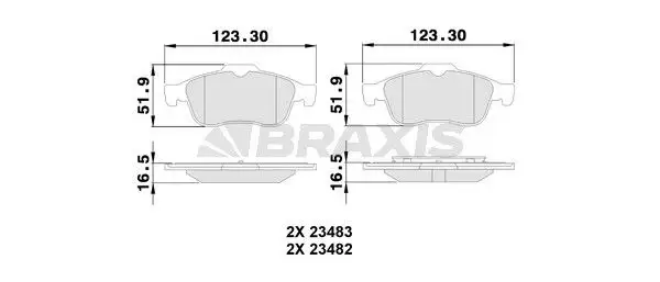 BRAXIS AA0068 Arka Fren Balatası