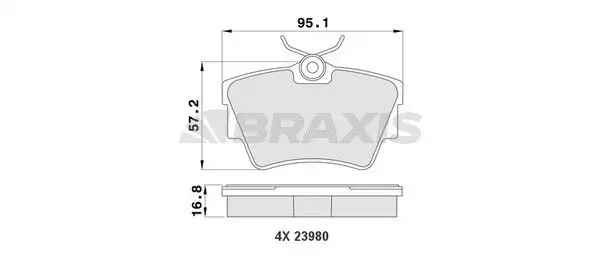 BRAXIS AA0070 Arka Fren Balatası