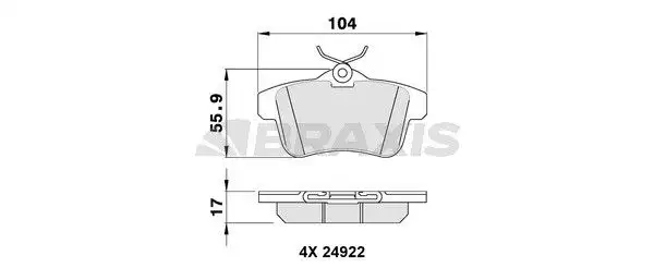 BRAXIS AA0106 Arka Fren Balatası
