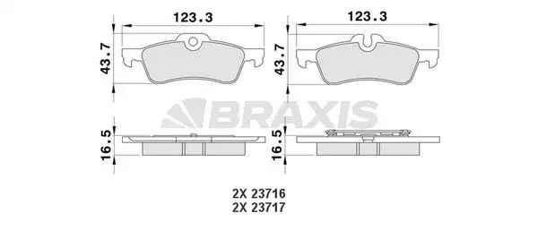 BRAXIS AA0115 Arka Fren Balatası