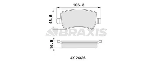 BRAXIS AA0119 Arka Fren Balatası