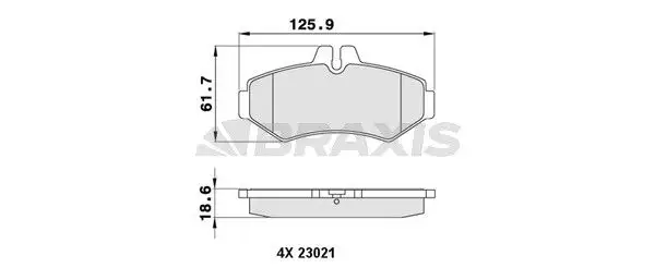 BRAXIS AA0206 Arka Fren Balatası