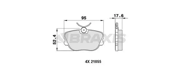 BRAXIS AA0224 Ön Fren Balatası
