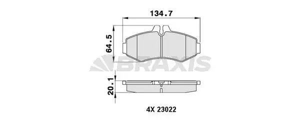 BRAXIS AA0232 Ön Fren Balatası A0034200120