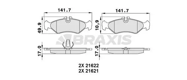 BRAXIS AA0253 Arka Fren Balatası
