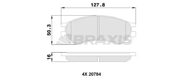 BRAXIS AA0322 Ön Fren Balatası