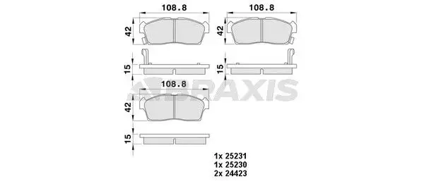 BRAXIS AA0395 Ön Fren Balatası 4605A340