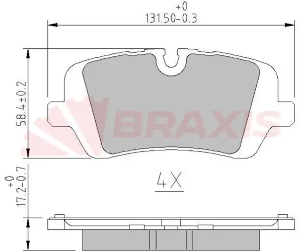 BRAXIS AA0658 Arka Fren Balatası