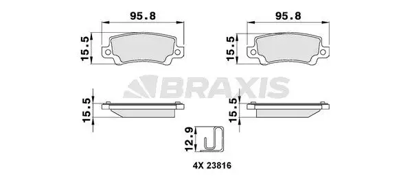BRAXIS AB0136 Arka Fren Balatası