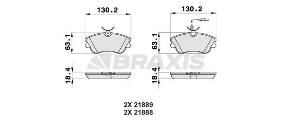 BRAXIS AB0143 Ön Fren Balatası