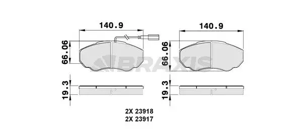 BRAXIS AB0146 Ön Fren Balatası