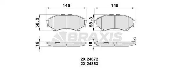 BRAXIS AB0178 Ön Fren Balatası