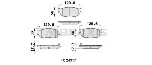 BRAXIS AB0185 Ön Fren Balatası 581011JA10
