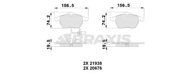 BRAXIS AB0224 Ön Fren Balatası