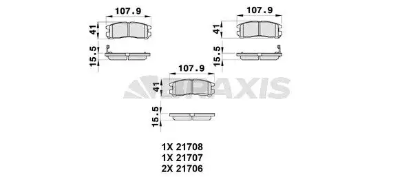 BRAXIS AB0337 Arka Fren Balatası