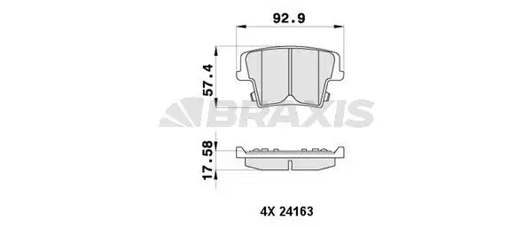 BRAXIS AB0403 Arka Fren Balatası