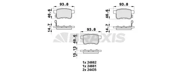 BRAXIS AB0437 Arka Fren Balatası