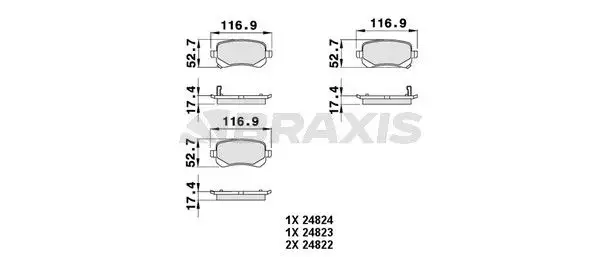 BRAXIS AB0481 Arka Fren Balatası