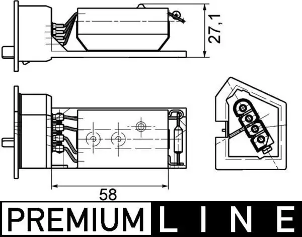 MAHLE ABR11000P Kalorifer Rezistansı 64118391749
