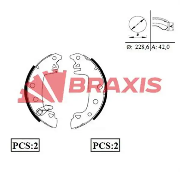 BRAXIS AC0001 Arka Fren Balatası