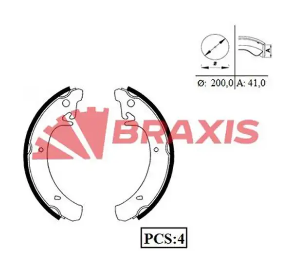 BRAXIS AC0003 Arka Fren Balatası 21083502090