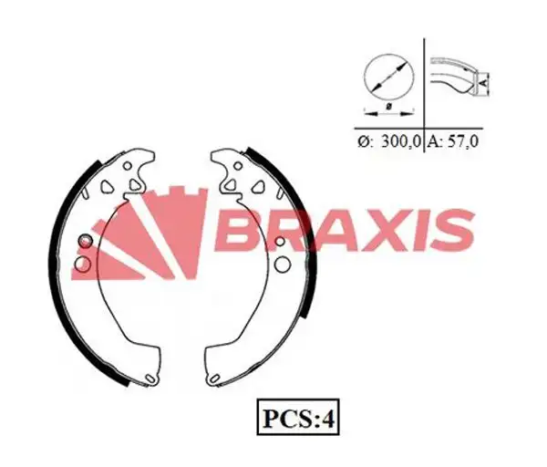 BRAXIS AC0007 Arka Fren Balatası