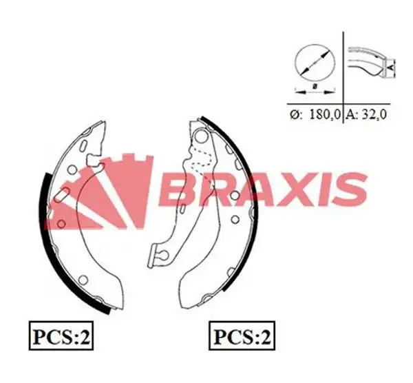 BRAXIS AC0010 Arka Fren Balatası