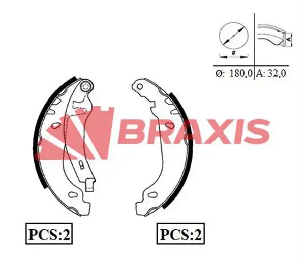 BRAXIS AC0012 Arka Fren Balatası 4241L4