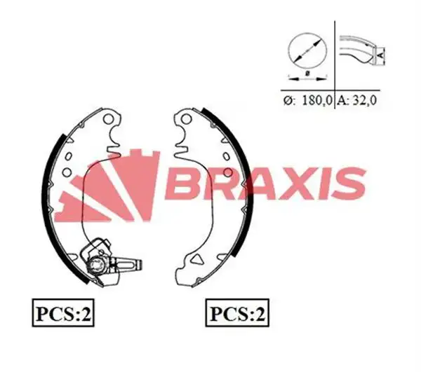 BRAXIS AC0017 Arka Fren Balatası
