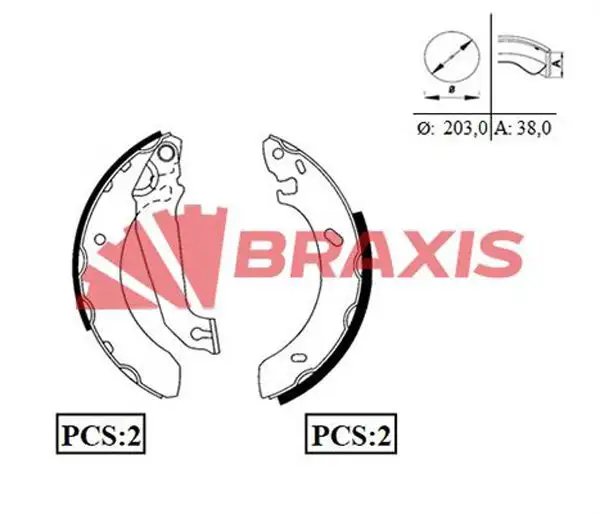 BRAXIS AC0019 Arka Fren Balatası 6500944