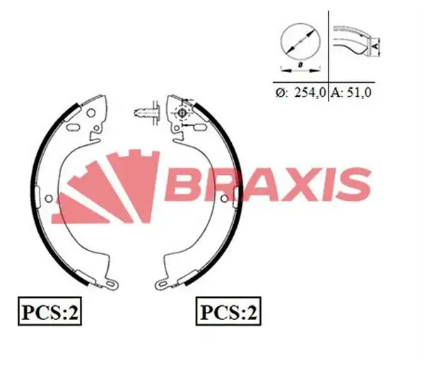 BRAXIS AC0022 Arka Fren Balatası