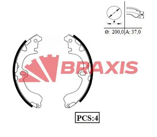 BRAXIS AC0024 Arka Fren Balatası