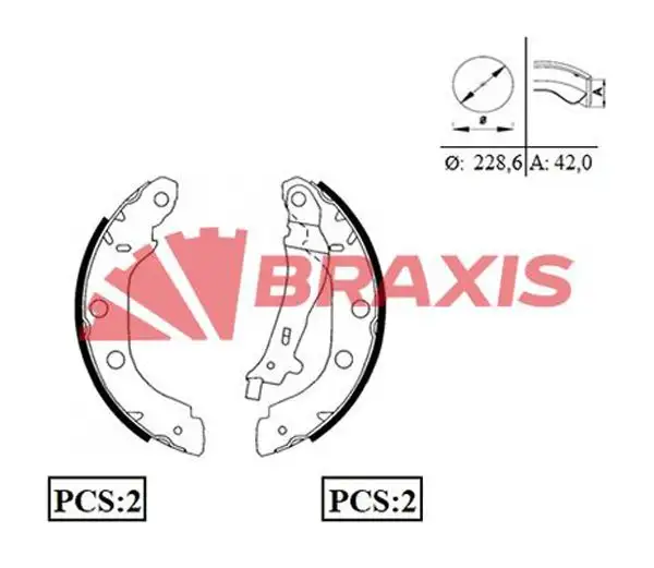 BRAXIS AC0027 Arka Fren Balatası