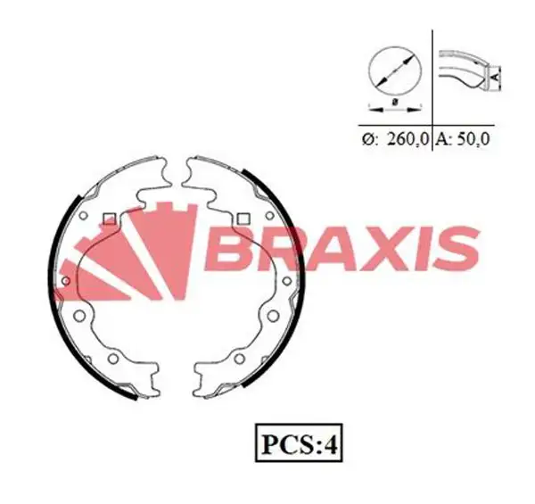 BRAXIS AC0029 Arka Fren Balatası