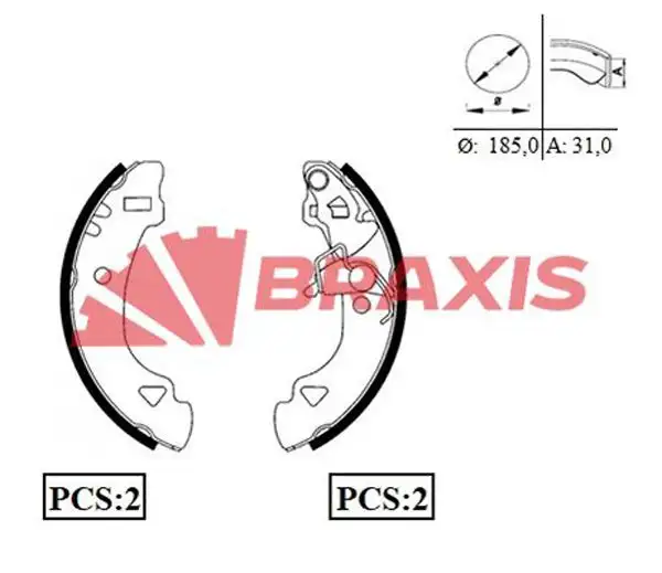 BRAXIS AC0031 Arka Fren Balatası