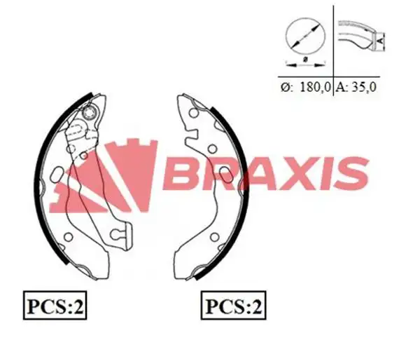 BRAXIS AC0032 Arka Fren Balatası 5830525A10