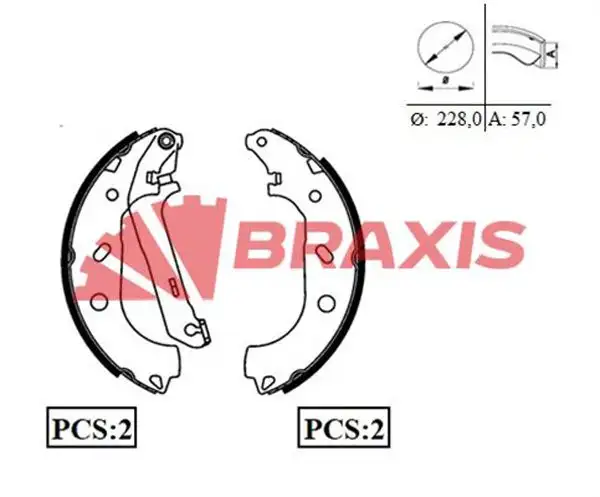 BRAXIS AC0037 Arka Fren Balatası