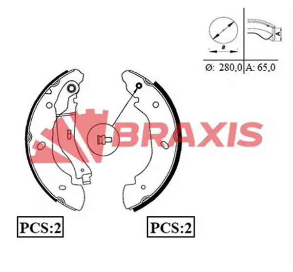 BRAXIS AC0038 Arka Fren Balatası