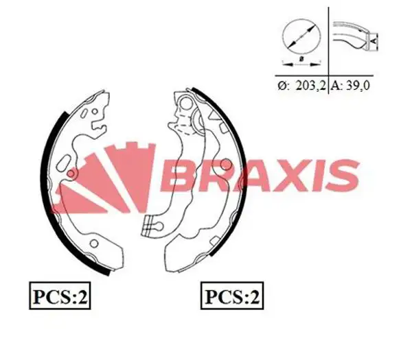 BRAXIS AC0044 Arka Fren Balatası