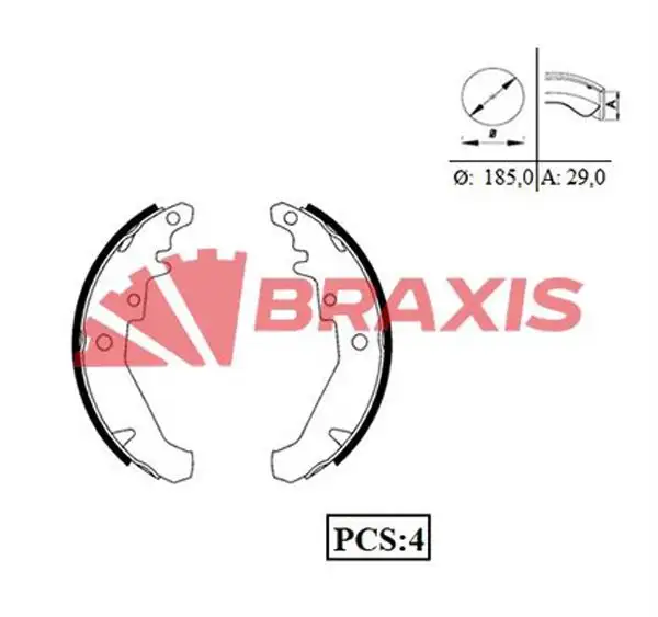 BRAXIS AC0047 Arka Fren Balatası 7081572