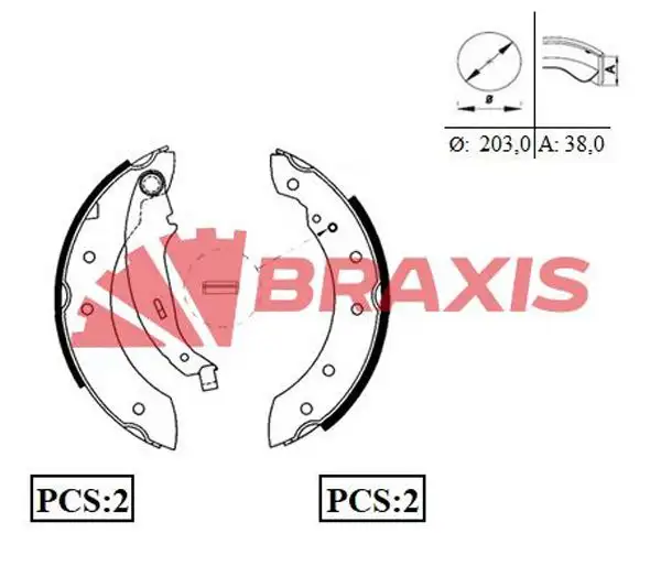 BRAXIS AC0049 Arka Fren Balatası