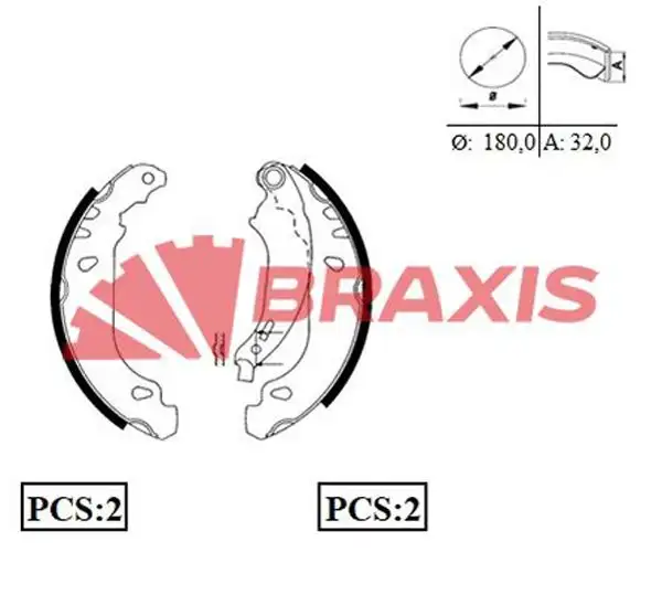 BRAXIS AC0052 Arka Fren Balatası 4241N1
